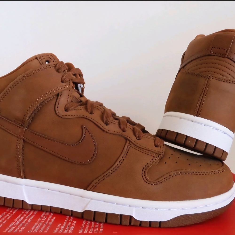 Nike Dunk Premium HIGH Pecan-Brown and White - Picture 5 of 6